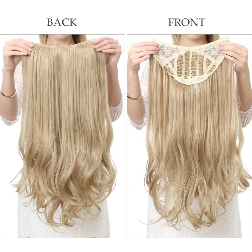 ✨24” #8 MEDIUM ASH BROWN BODY WAVE FULLHEAD CLIPIN
